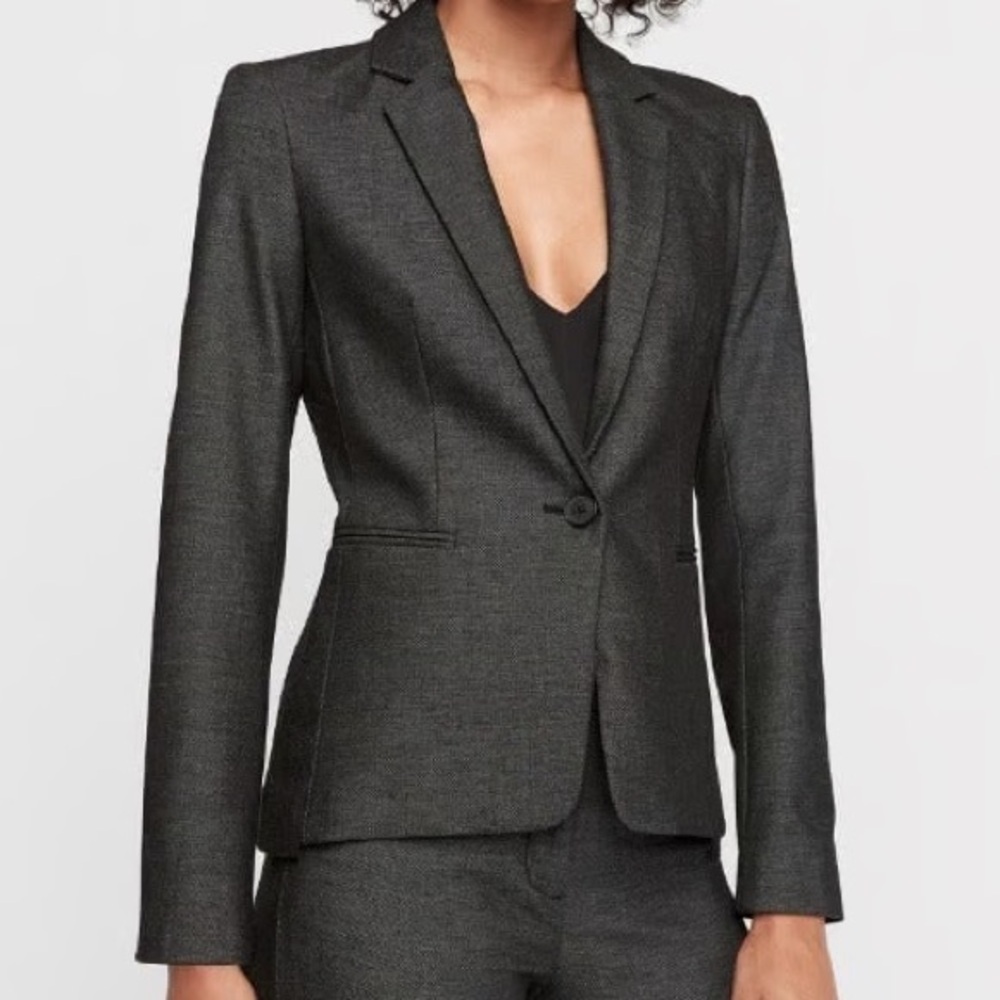 Express Charcoal Gray Blazer